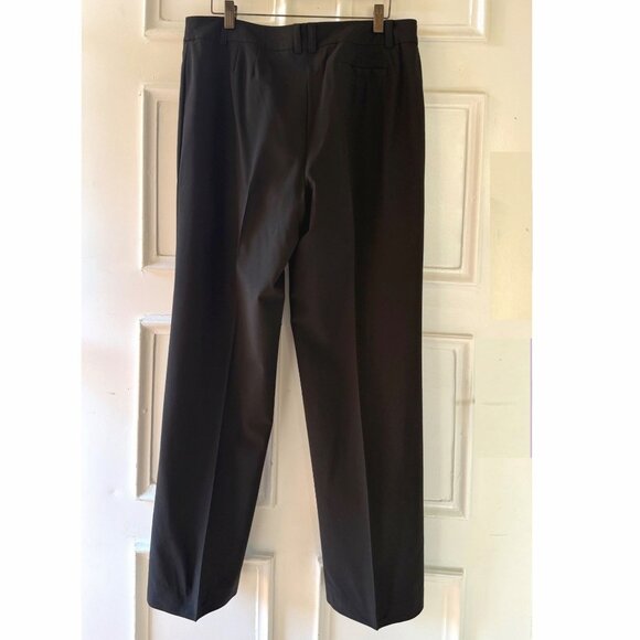 Ann Taylor Pants Size 12 Black Wool Blend Classic Career Essentials Straight Leg - Picture 13 of 14